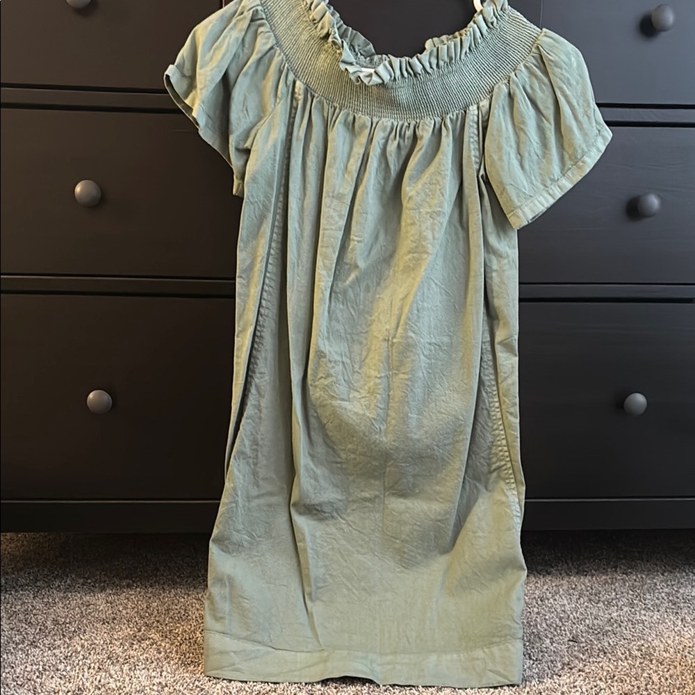 Green Off-Shoulder Dress